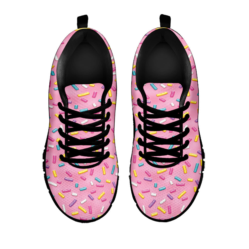 Cute Candy Pattern Print Black Sneakers