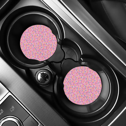 Cute Candy Pattern Print Car Coasters
