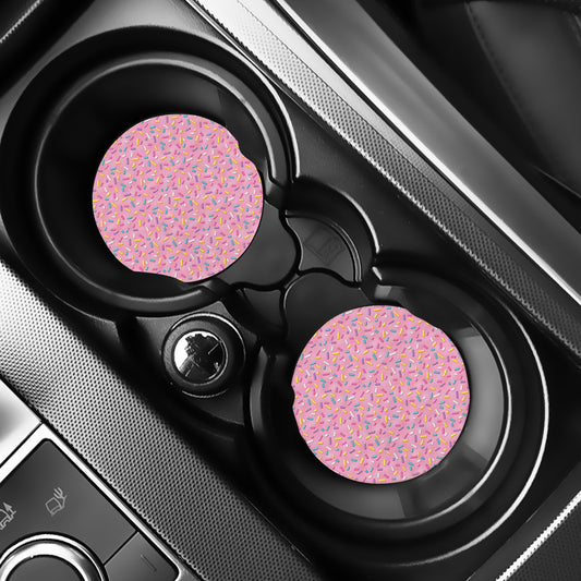 Cute Candy Pattern Print Car Coasters