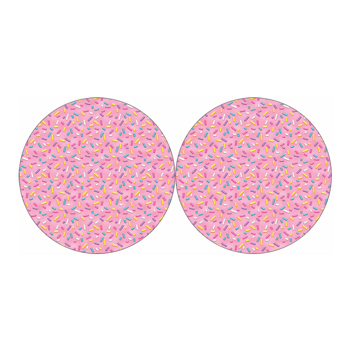 Cute Candy Pattern Print Car Coasters
