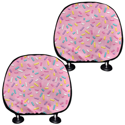 Cute Candy Pattern Print Car Headrest Covers