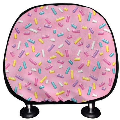 Cute Candy Pattern Print Car Headrest Covers