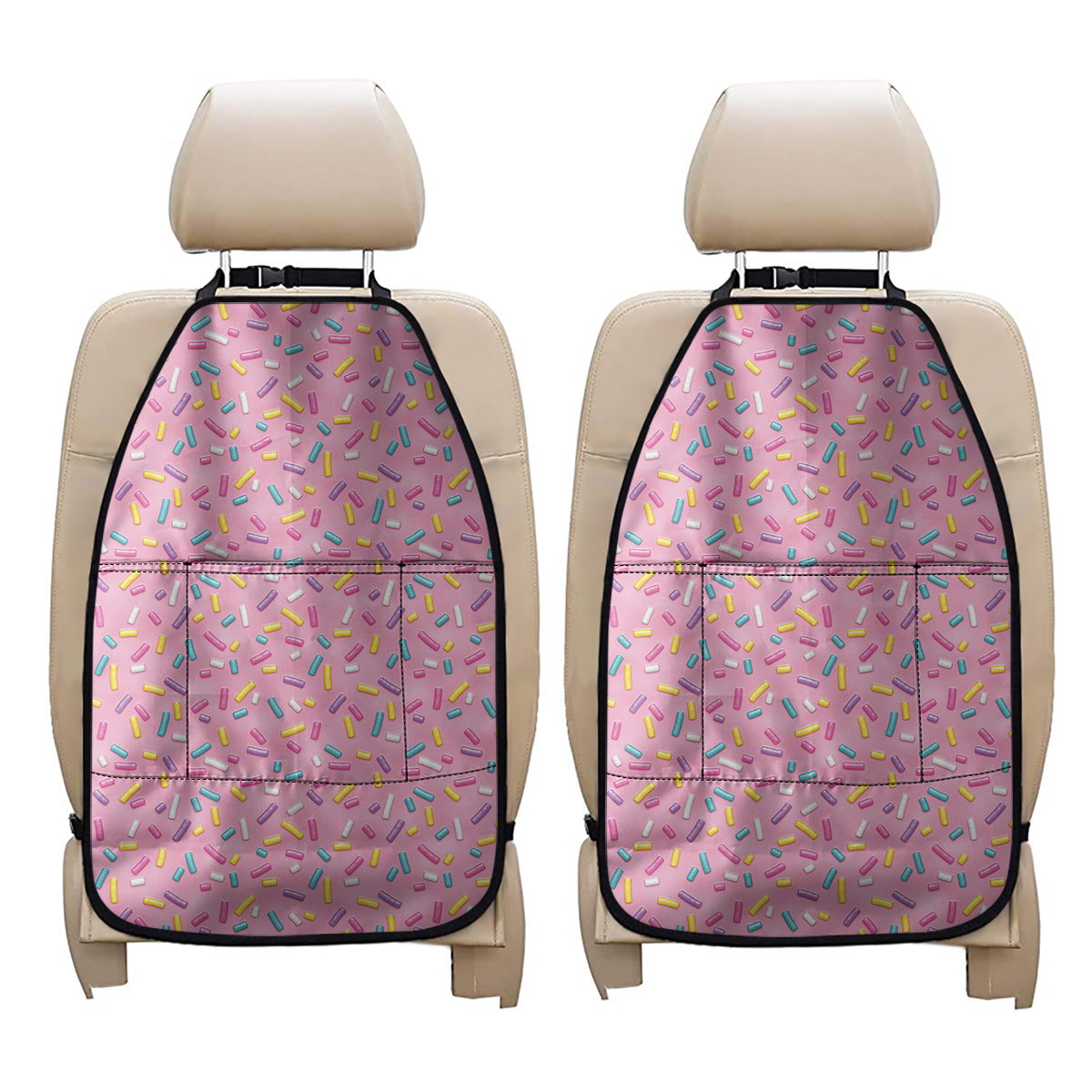 Cute Candy Pattern Print Car Seat Organizers