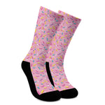 Cute Candy Pattern Print Crew Socks