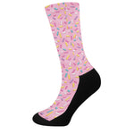 Cute Candy Pattern Print Crew Socks