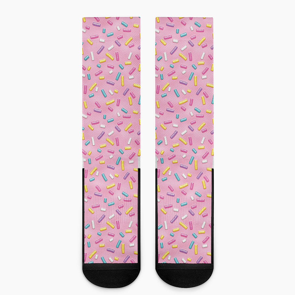 Cute Candy Pattern Print Crew Socks