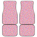 Cute Candy Pattern Print Front and Back Car Floor Mats
