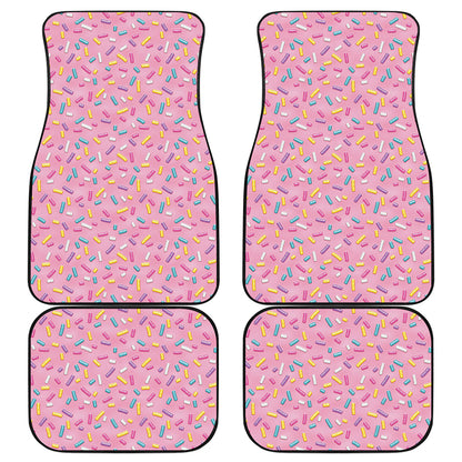 Cute Candy Pattern Print Front and Back Car Floor Mats