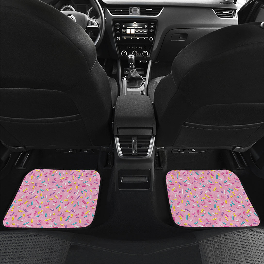 Cute Candy Pattern Print Front and Back Car Floor Mats