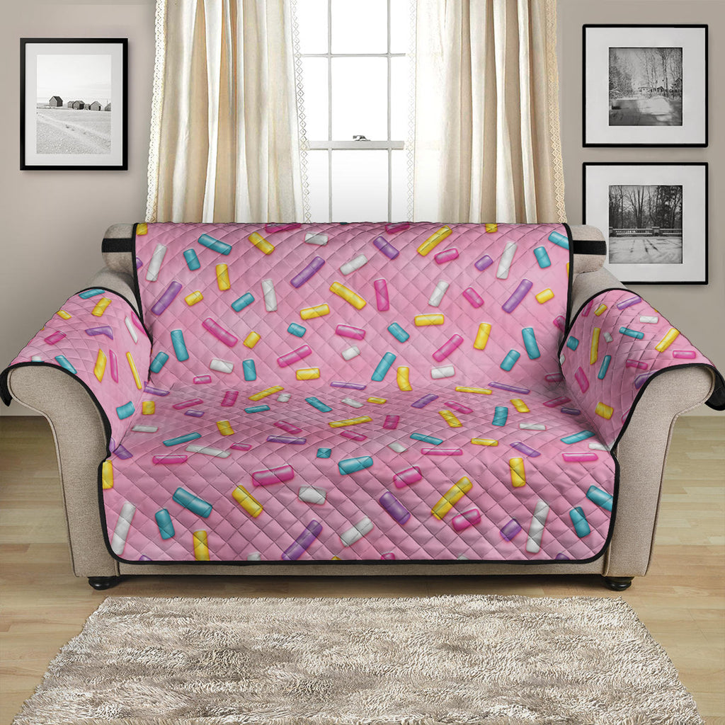 Cute Candy Pattern Print Loveseat Protector