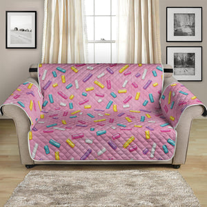 Cute Candy Pattern Print Loveseat Protector