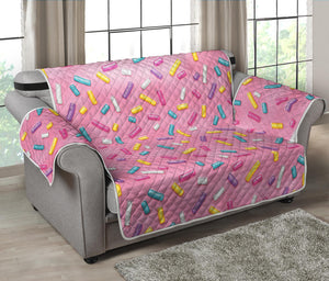 Cute Candy Pattern Print Loveseat Protector