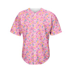 Cute Candy Pattern Print Men's Baseball Jersey