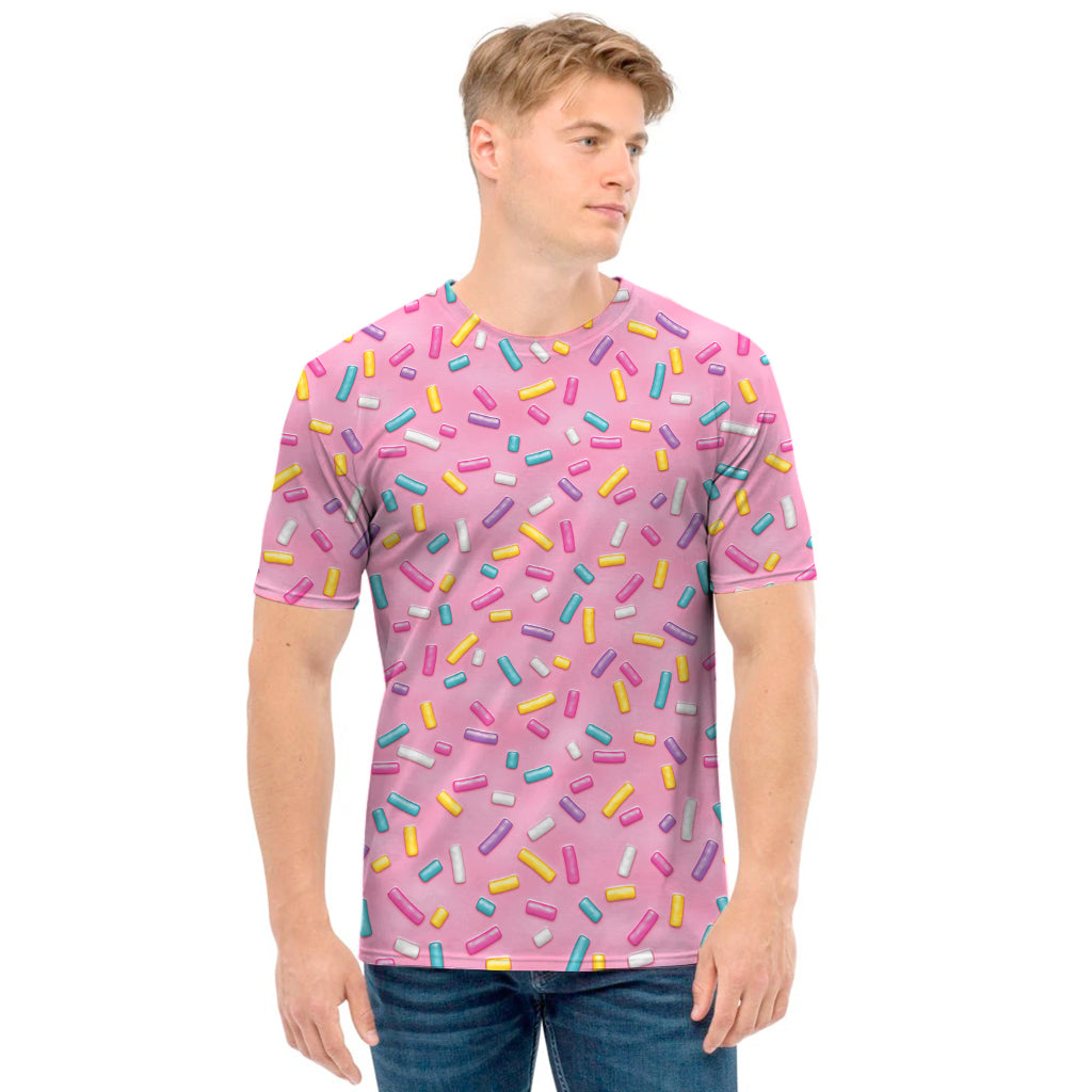 Cute Candy Pattern Print Men's T-Shirt