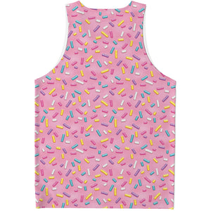 Cute Candy Pattern Print Men's Tank Top