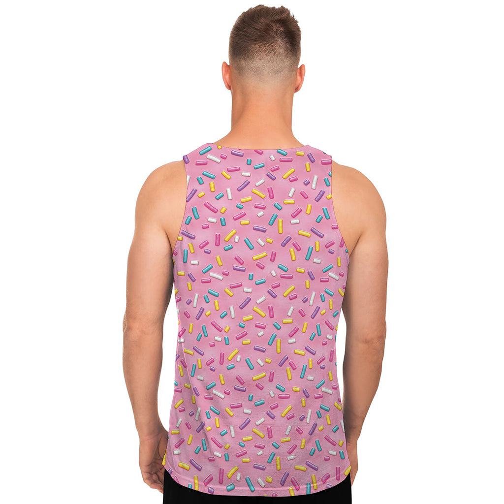 Cute Candy Pattern Print Men's Tank Top