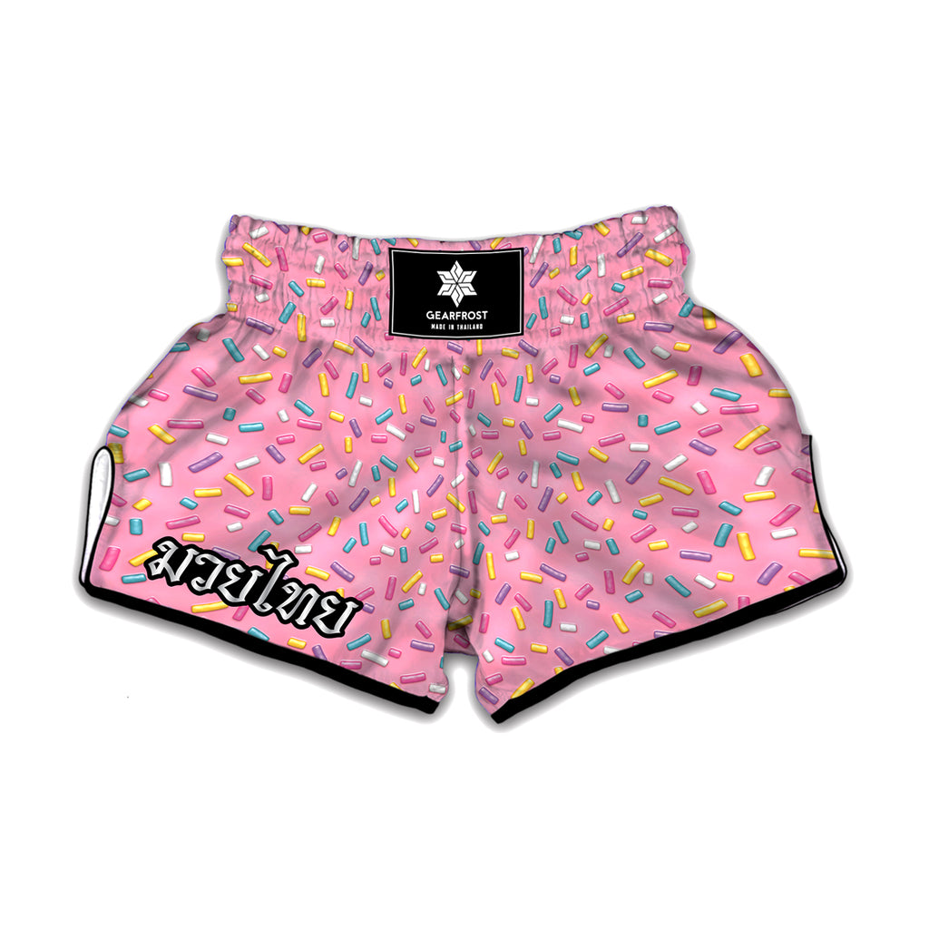 Cute Candy Pattern Print Muay Thai Boxing Shorts