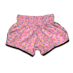 Cute Candy Pattern Print Muay Thai Boxing Shorts