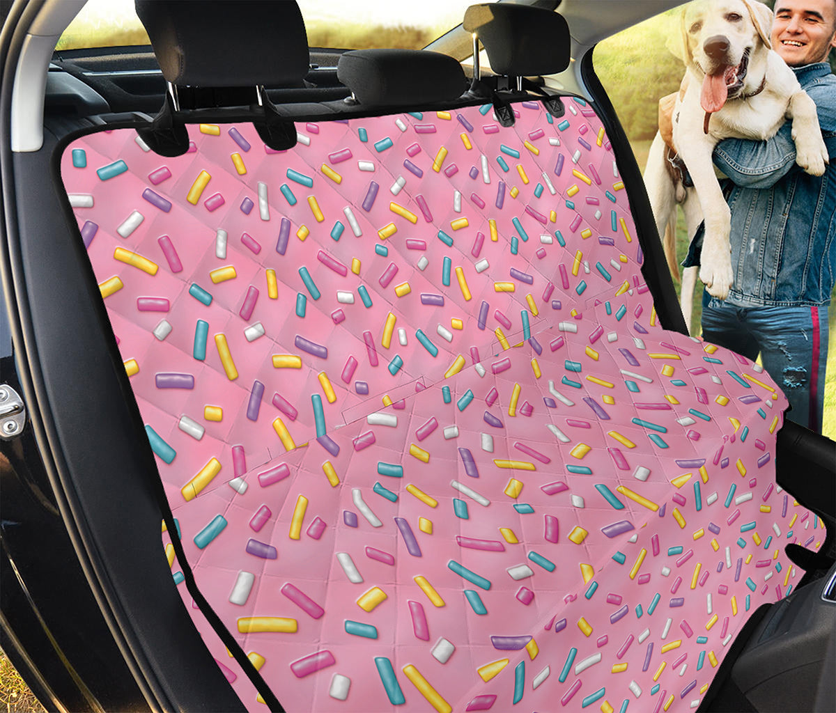 Cute Candy Pattern Print Pet Car Back Seat Cover