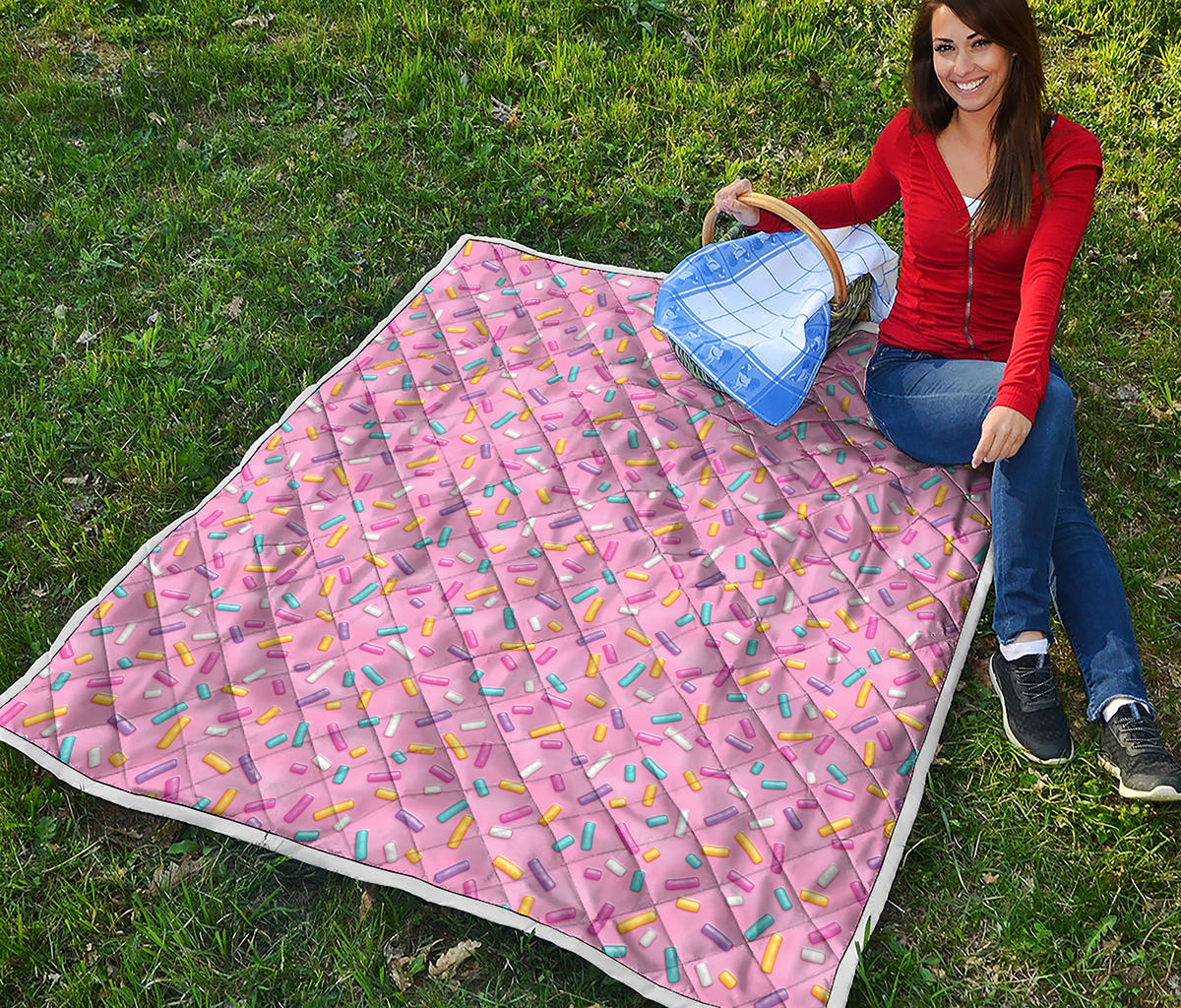 Cute Candy Pattern Print Quilt