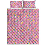 Cute Candy Pattern Print Quilt Bed Set