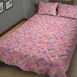 Cute Candy Pattern Print Quilt Bed Set