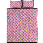 Cute Candy Pattern Print Quilt Bed Set