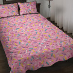 Cute Candy Pattern Print Quilt Bed Set