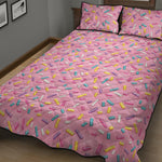 Cute Candy Pattern Print Quilt Bed Set