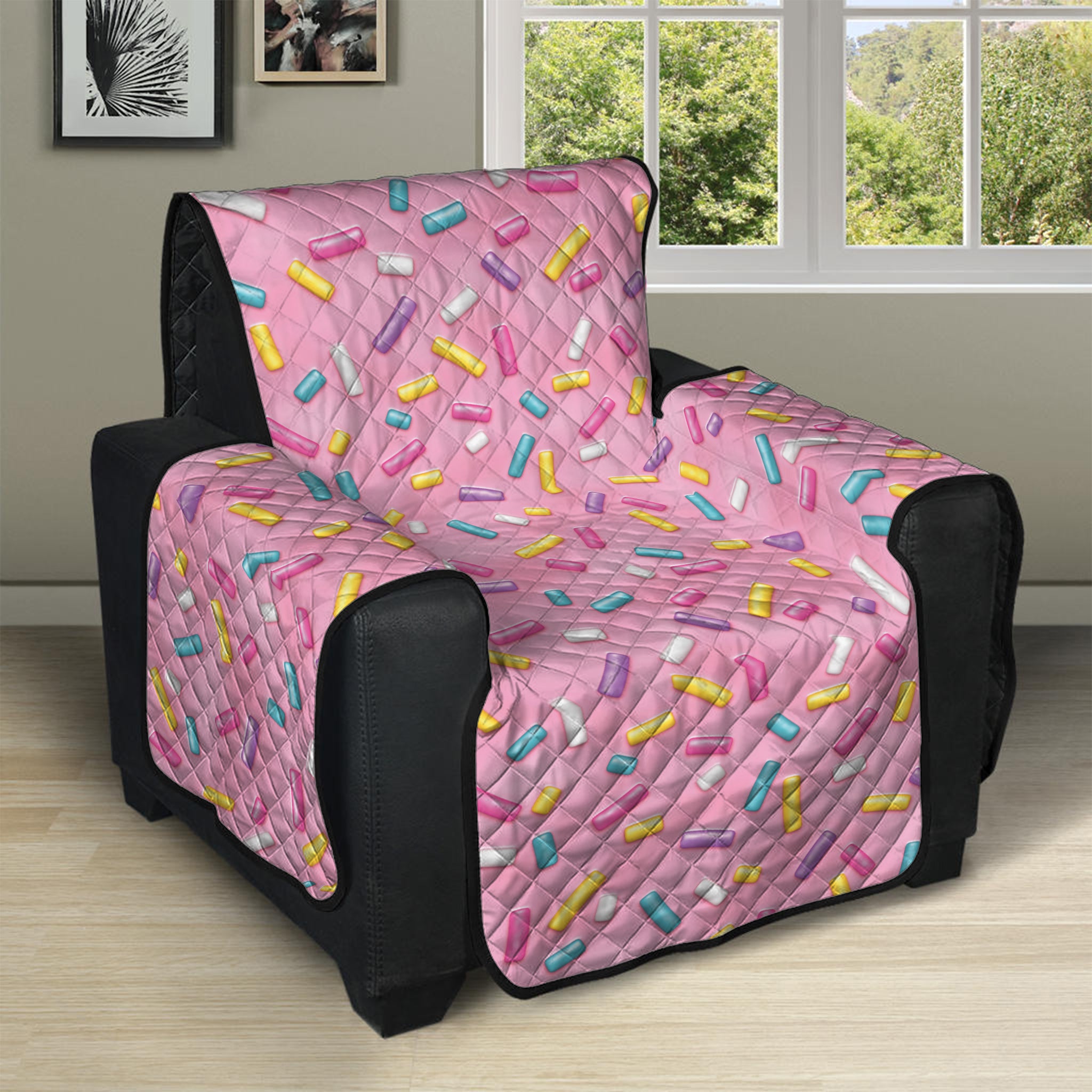 Cute Candy Pattern Print Recliner Protector