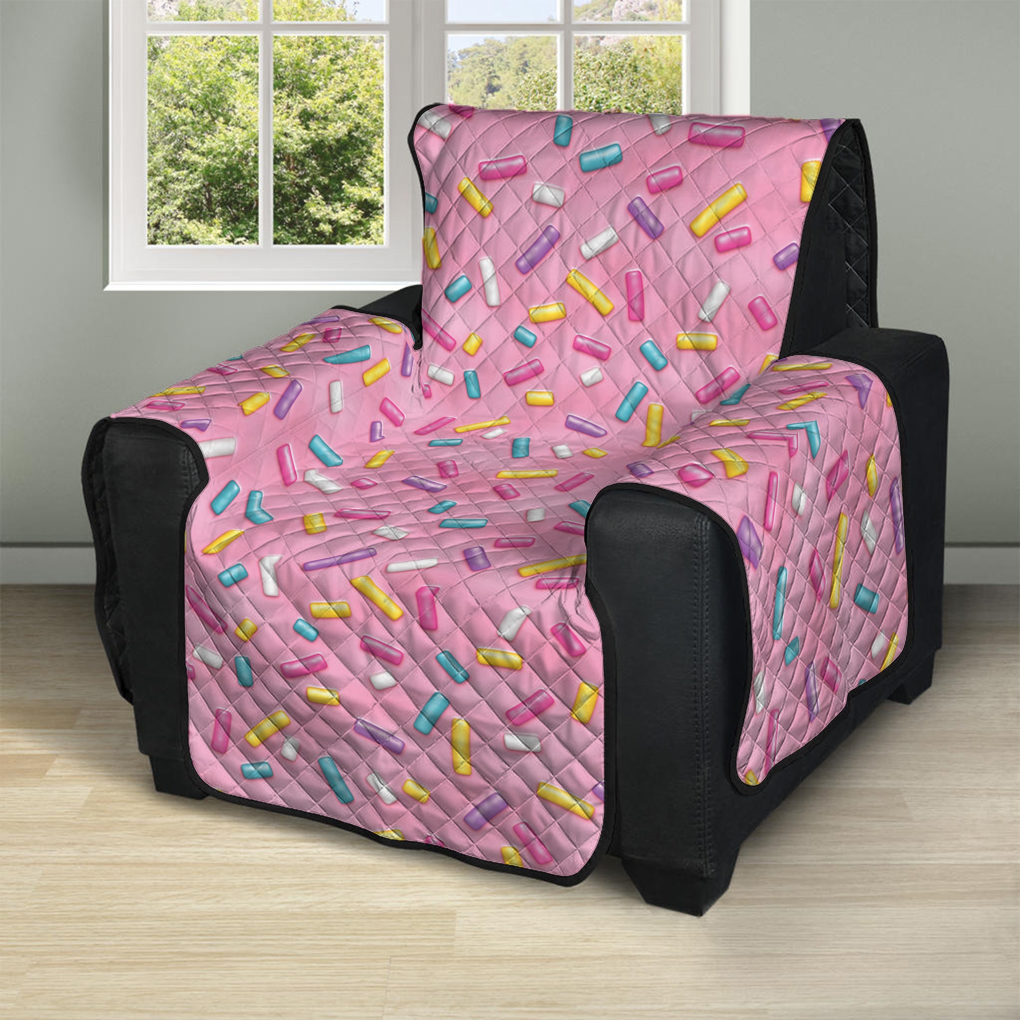 Cute Candy Pattern Print Recliner Protector