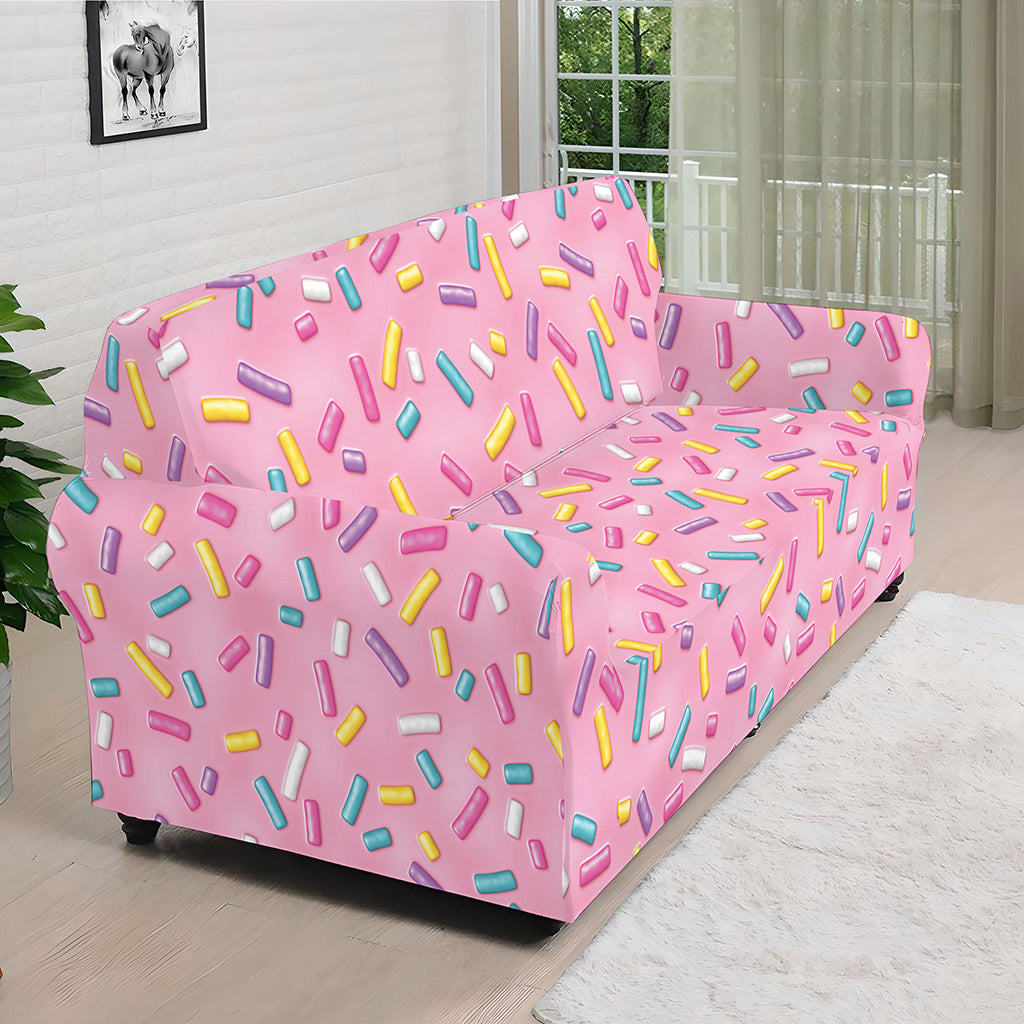 Cute Candy Pattern Print Sofa Cover