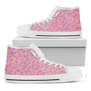 Cute Candy Pattern Print White High Top Shoes