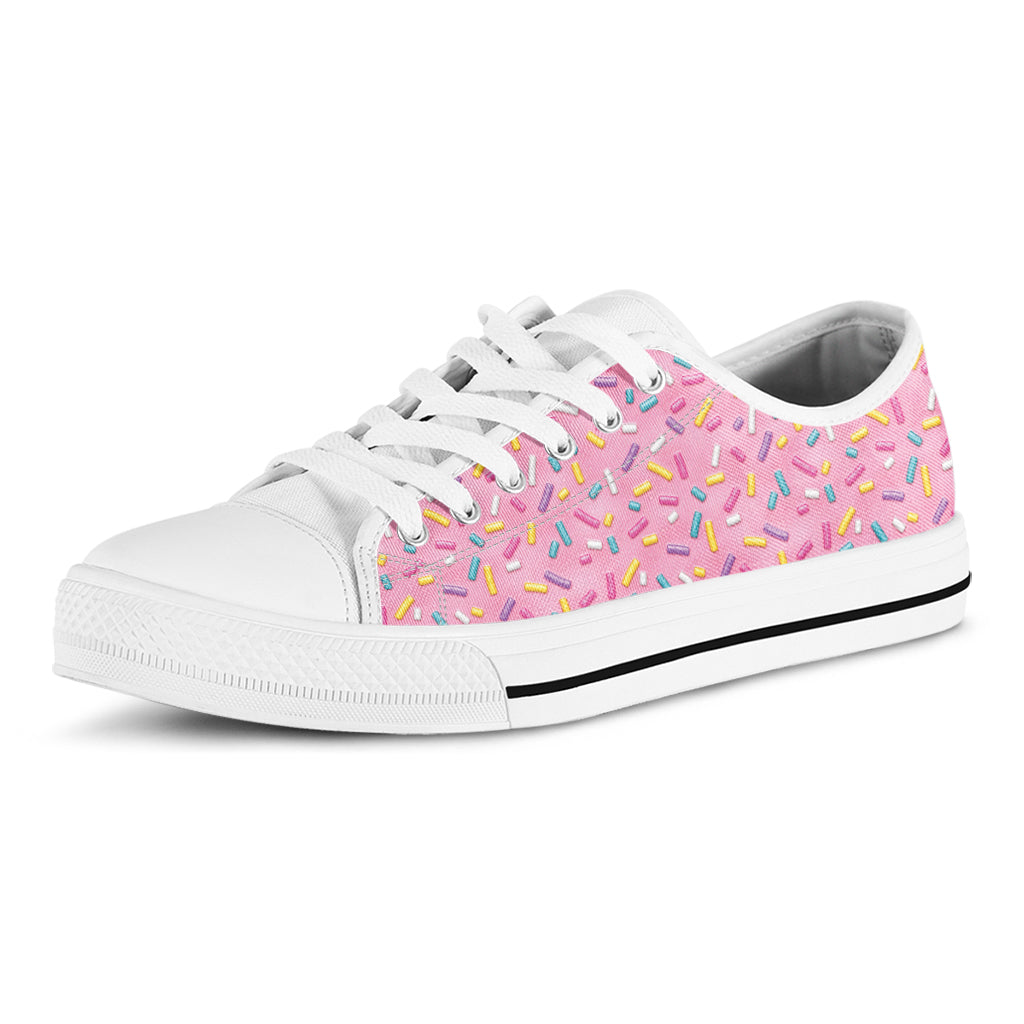 Cute Candy Pattern Print White Low Top Shoes