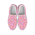 Cute Candy Pattern Print White Slip On Shoes