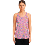 Cute Candy Pattern Print Women's Racerback Tank Top