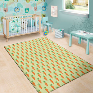 Cute Carrot Pattern Print Area Rug