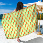 Cute Carrot Pattern Print Beach Sarong Wrap