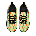 Cute Carrot Pattern Print Black Sneakers