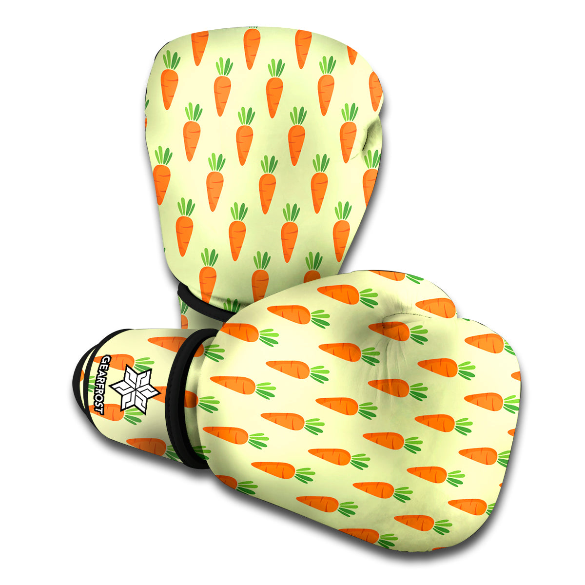 Cute Carrot Pattern Print Boxing Gloves