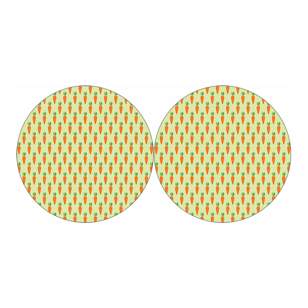 Cute Carrot Pattern Print Car Coasters