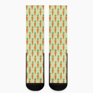 Cute Carrot Pattern Print Crew Socks