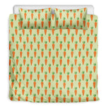 Cute Carrot Pattern Print Duvet Cover Bedding Set