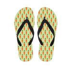 Cute Carrot Pattern Print Flip Flops