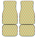 Cute Carrot Pattern Print Front and Back Car Floor Mats