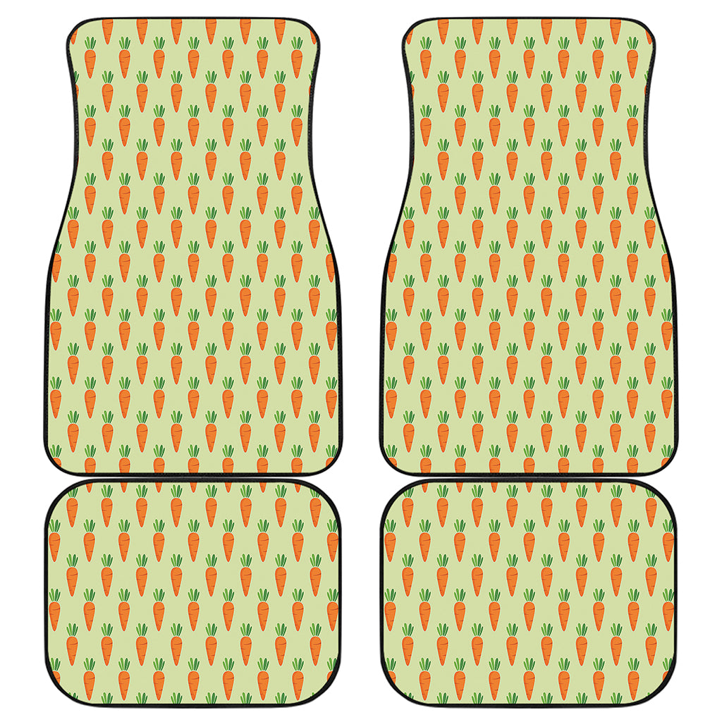Cute Carrot Pattern Print Front and Back Car Floor Mats