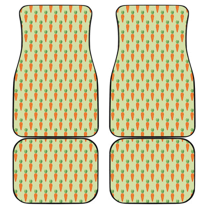 Cute Carrot Pattern Print Front and Back Car Floor Mats