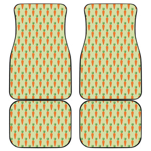 Cute Carrot Pattern Print Front and Back Car Floor Mats