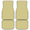 Cute Carrot Pattern Print Front and Back Car Floor Mats