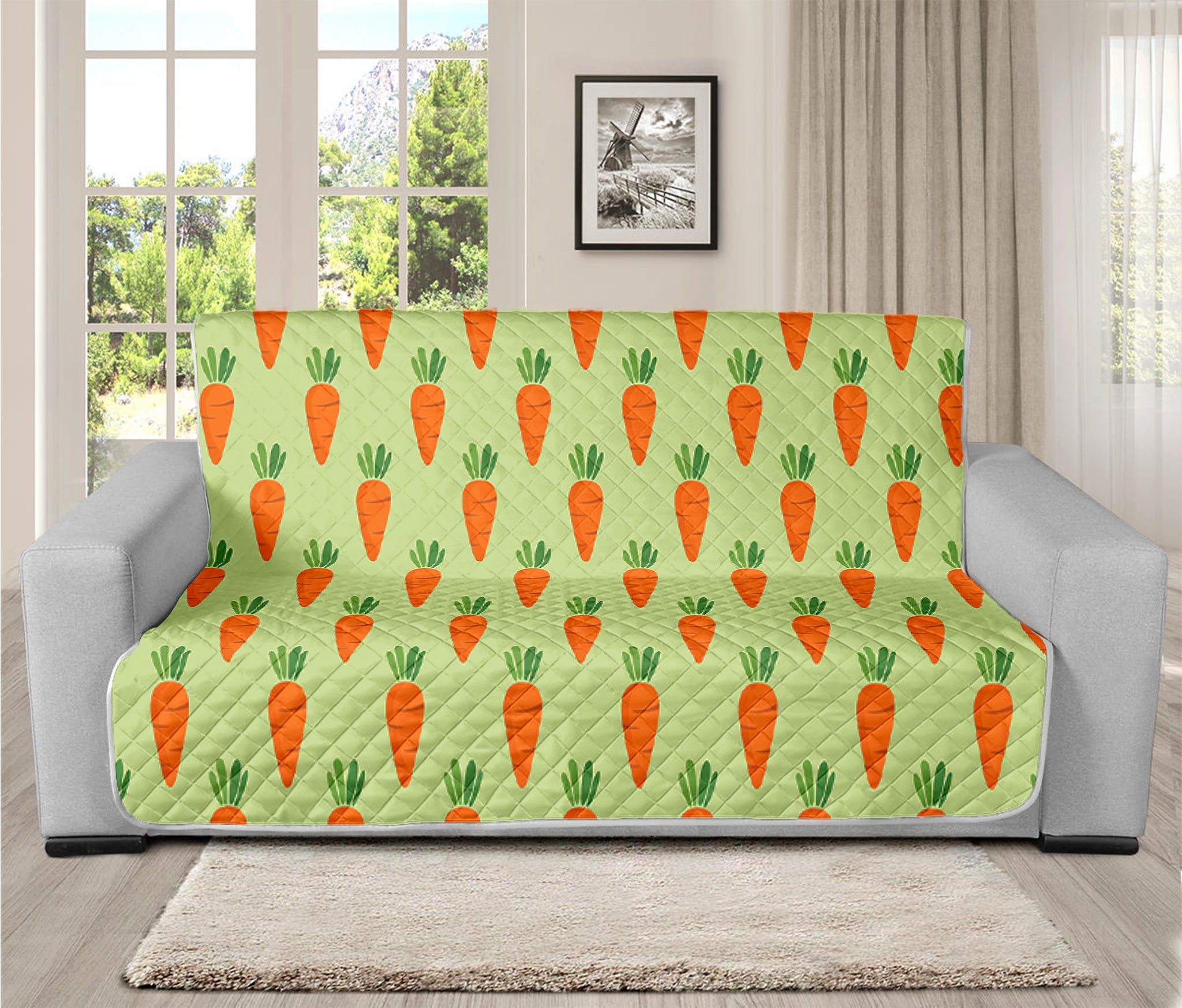 Cute Carrot Pattern Print Futon Protector